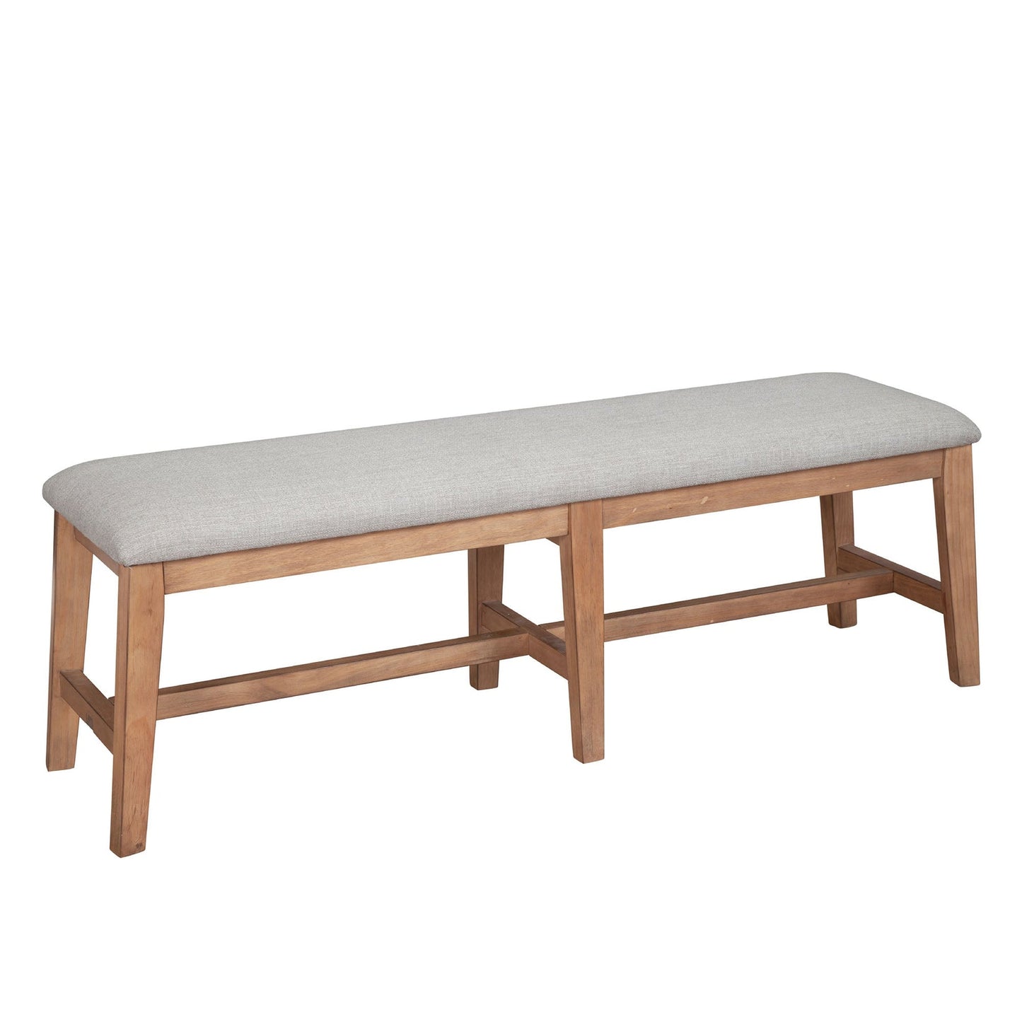 brown fabric bench