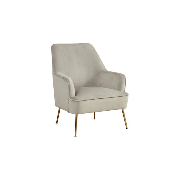 grey fabric accent chair