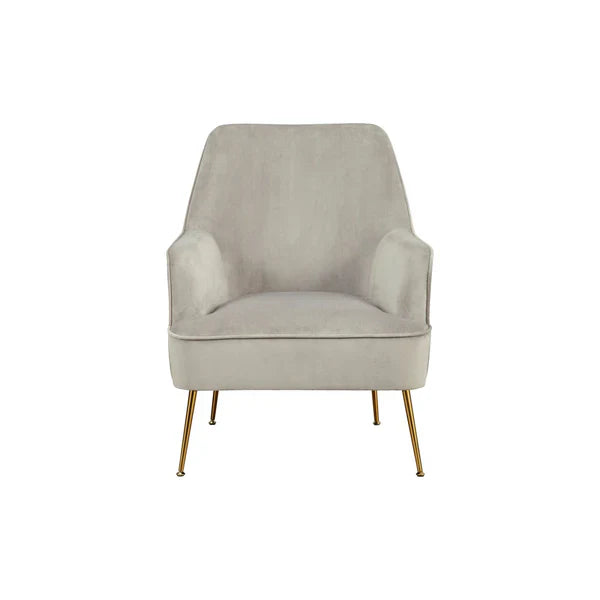 grey fabric accent chair