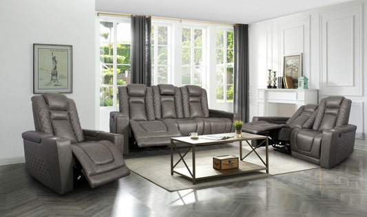 grey recliner sofa set