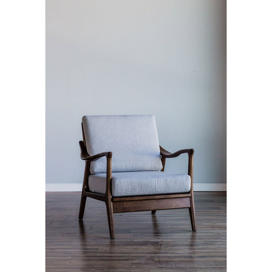 light grey fabric accent chair