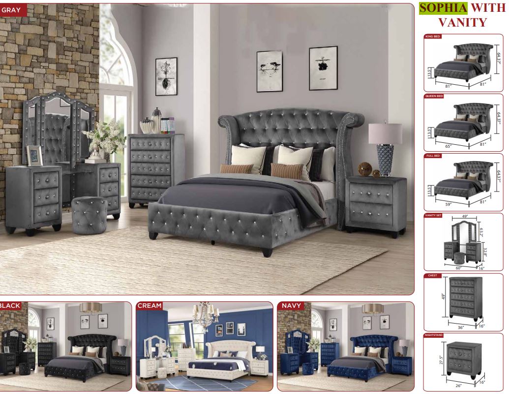 grey bedroom set