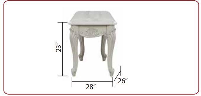 white end table