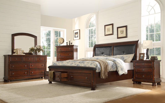 brown wooden bedroom set