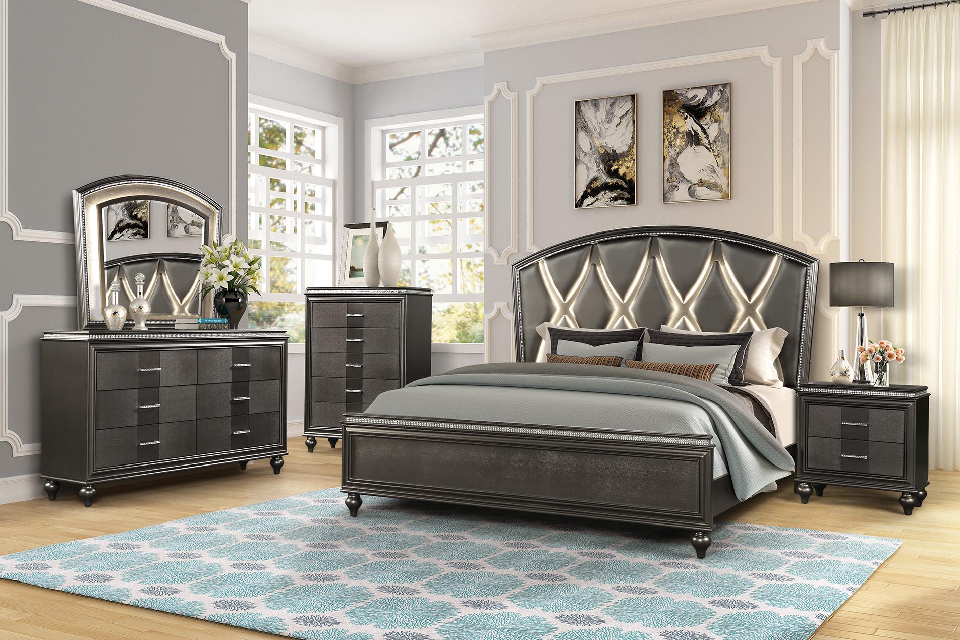 grey wooden bedroom set