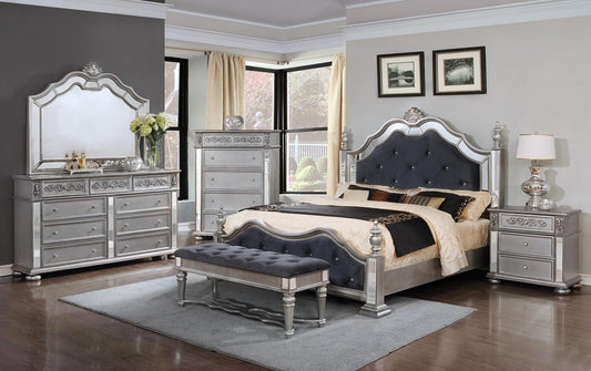 black and silver bedroom set