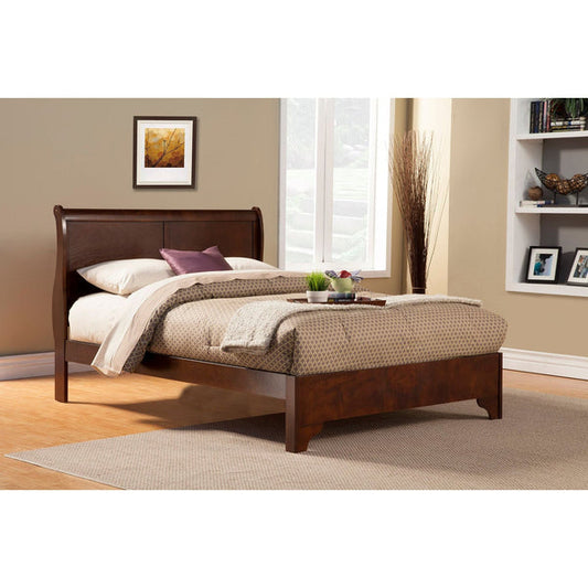 brown single bed