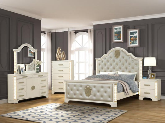 beige wooden bedroom set