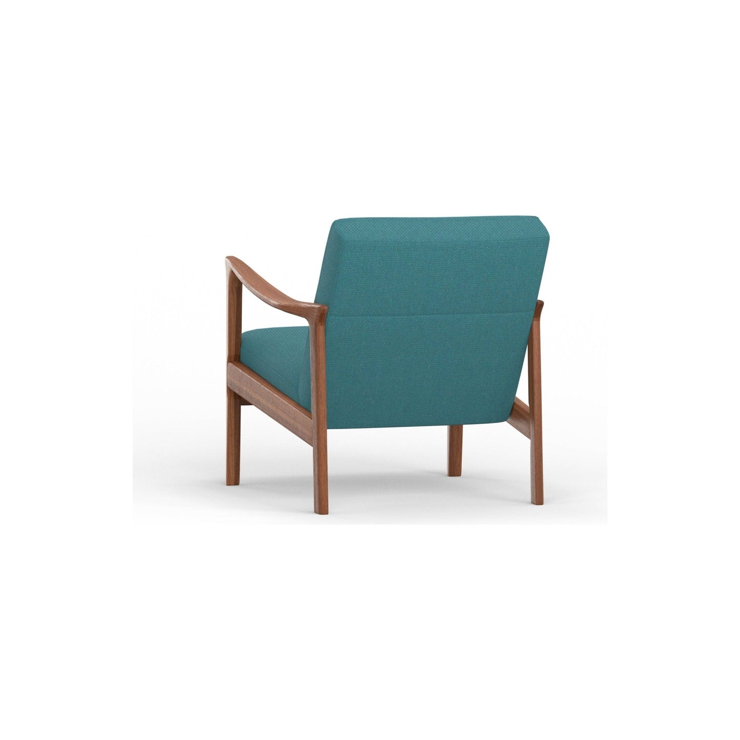 Turquoise wood accent chair